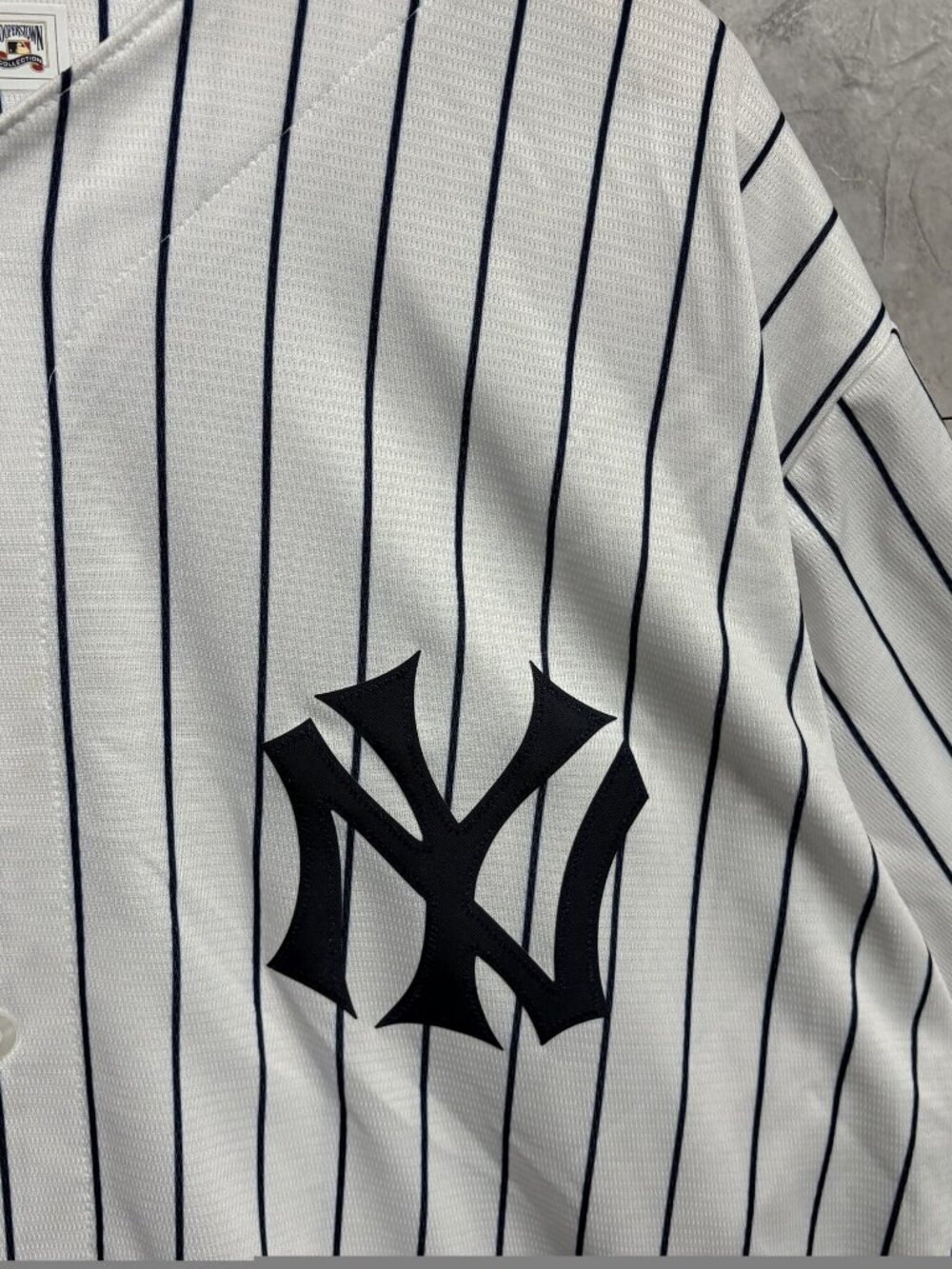 Nike Cooperstown New York Yankees Baseball Jersey Men's 2XL White Pinstripe MLB - Picture 3 of 7